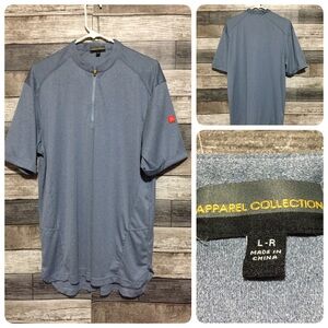 McDonald's Apparel Collection Blue 1/4 Zip Employee Work Shirt Men's Size L